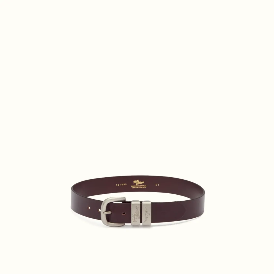 R.M. Williams 1 1/2" 3 Piece Solid Hide Belt Chestnut Sale