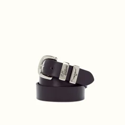 R.M. Williams 1 1/4" 3 Piece Solid Hide Belt Black Flash Sale