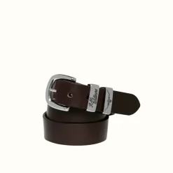 R.M. Williams 1 1/4" 3 Piece Solid Hide Belt Chestnut New