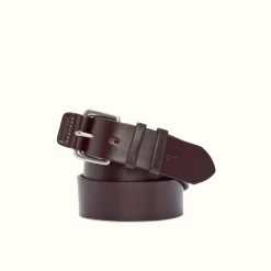 R.M. Williams 1 1/2" Covered Buckle Belt Chestnut Sale