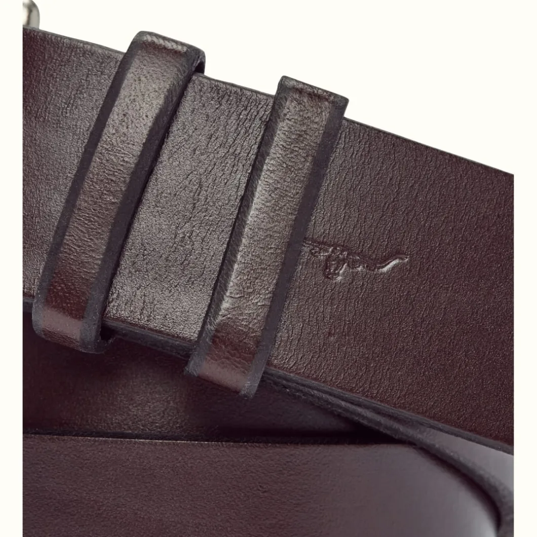 R.M. Williams 1 1/2" Covered Buckle Belt Chestnut Sale