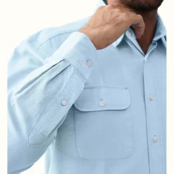 R.M. Williams Bourke Shirt Light Blue Best