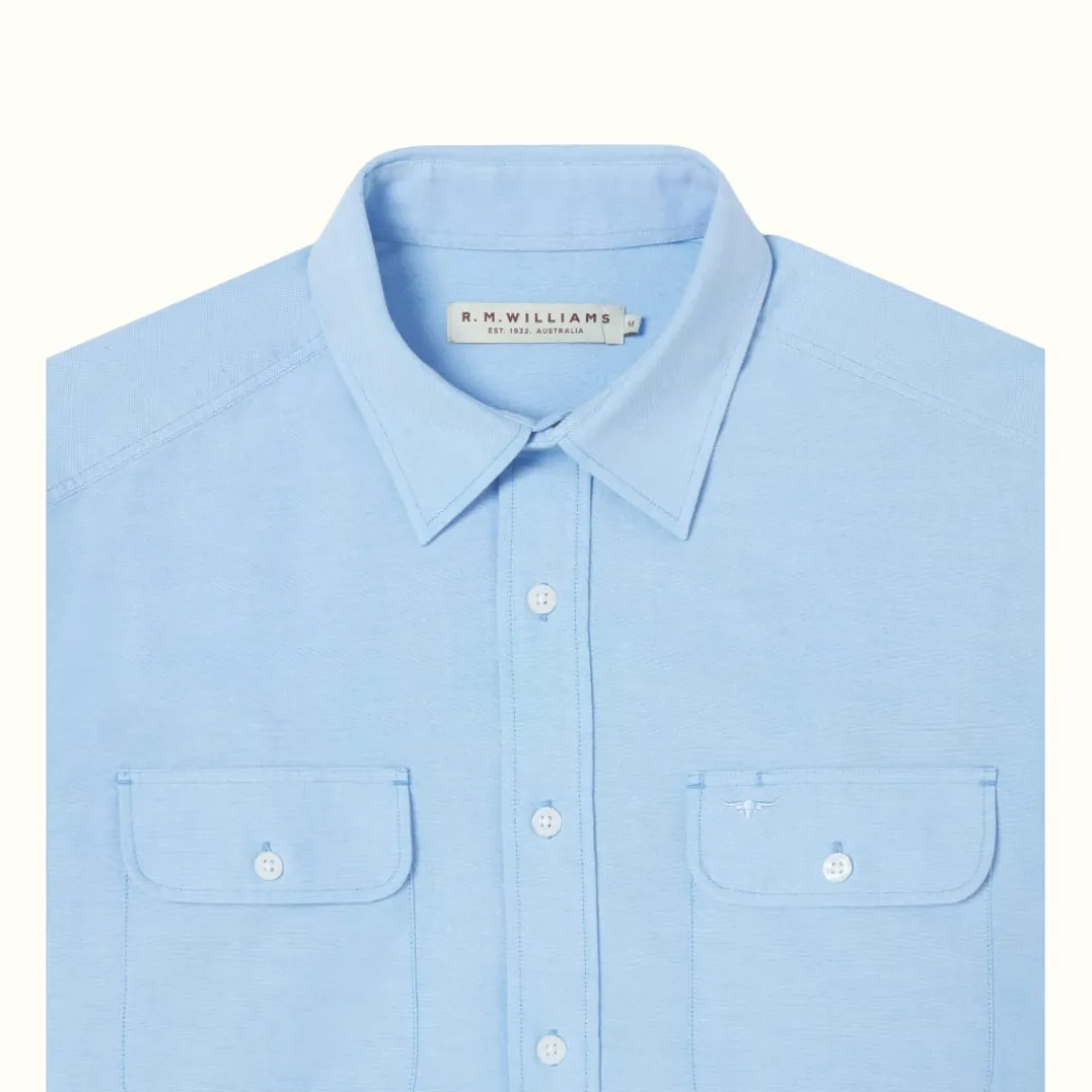 R.M. Williams Bourke Shirt Light Blue Best