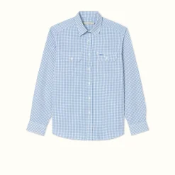 R.M. Williams Bourke Shirt White Blue Online