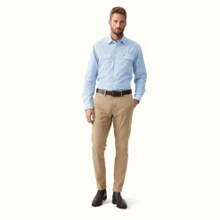 R.M. Williams Bourke Shirt White Blue Online