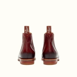 R.M. Williams Burnished Comfort Macquarie Boot Mahogany Flash Sale