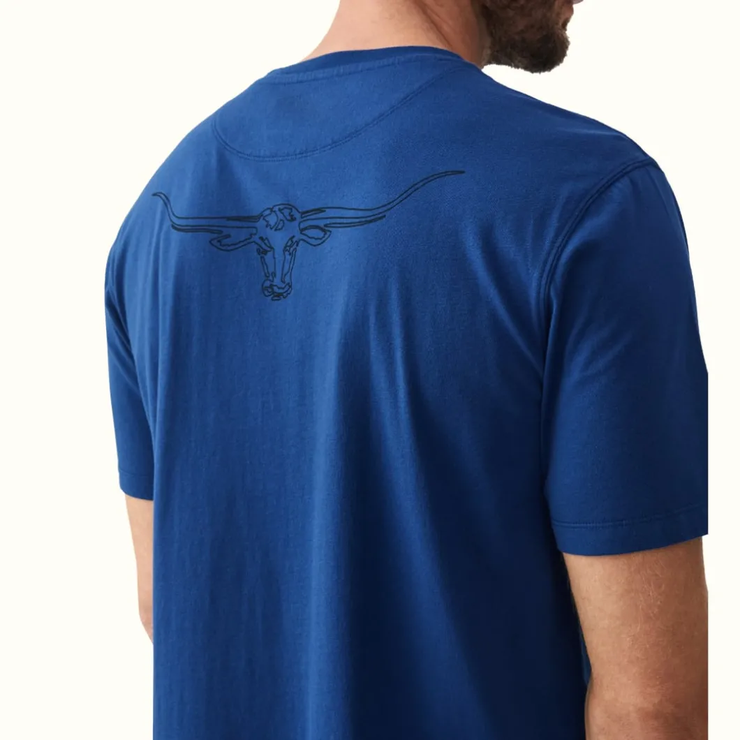 R.M. Williams Byron T-Shirt Blue Black Outlet