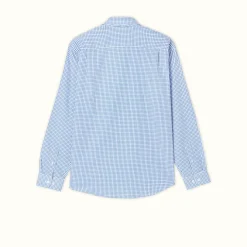 R.M. Williams Collins Shirt White Blue Discount