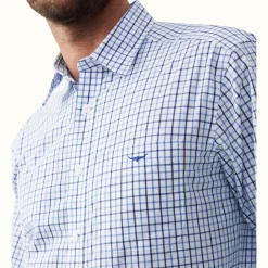 R.M. Williams Collins Shirt Pale Blue/White Cheap