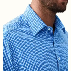 R.M. Williams Collins Shirt White Blue Sale