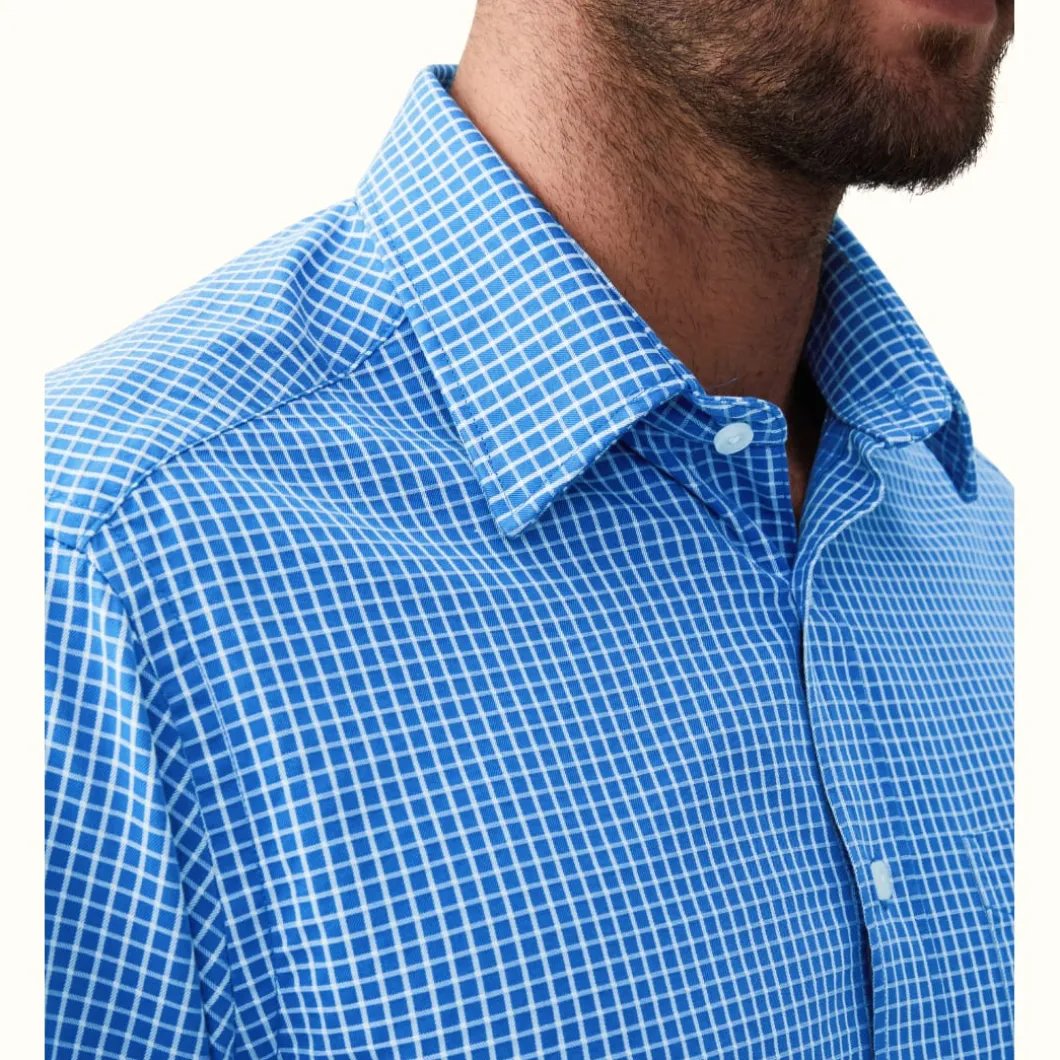 R.M. Williams Collins Shirt White Blue Sale