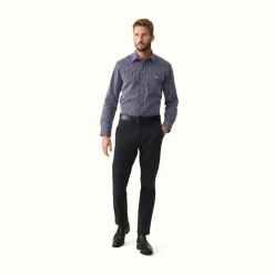 R.M. Williams Collins Shirt Navy/White Cheap