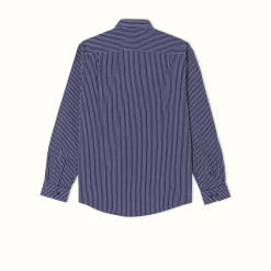 R.M. Williams Collins Shirt Navy/White Cheap