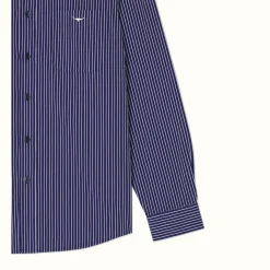 R.M. Williams Collins Shirt Navy/White Cheap