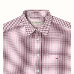 R.M. Williams Collins Shirt Burgundy White Hot