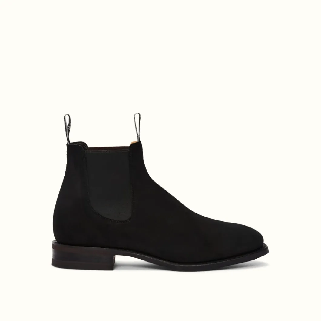 R.M. Williams Comfort Craftsman Suede Boot Black Hot