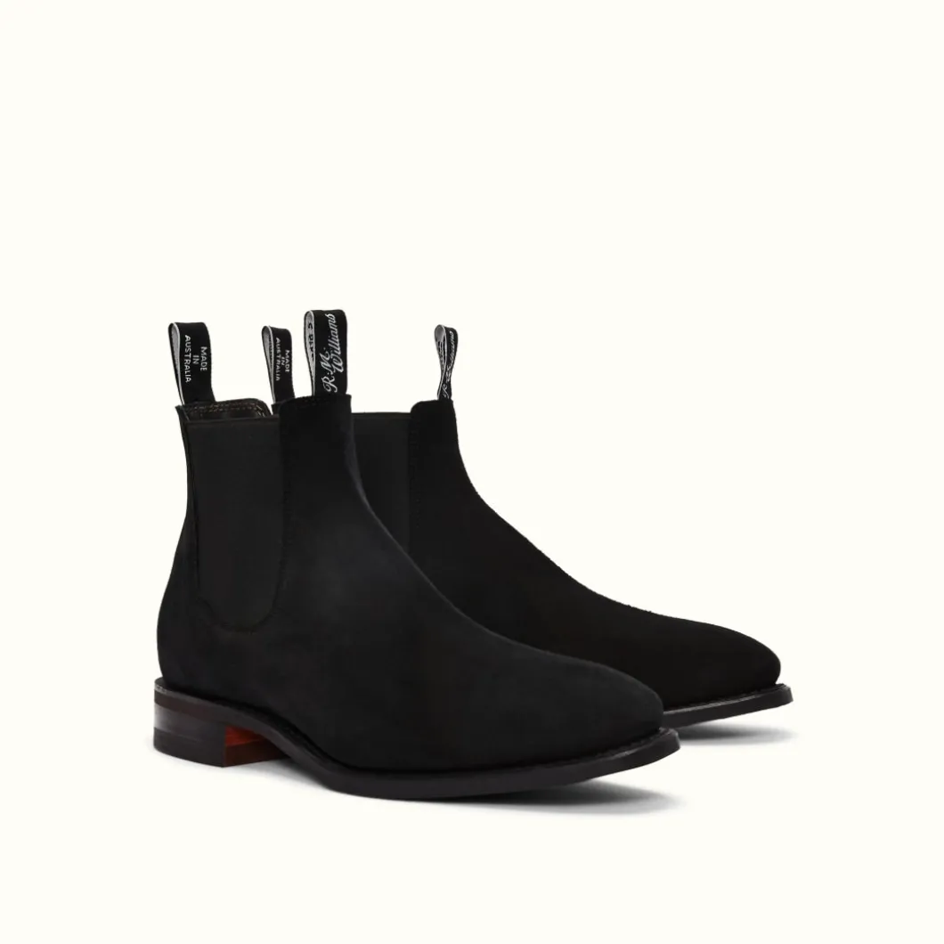 R.M. Williams Comfort Craftsman Suede Boot Black Hot