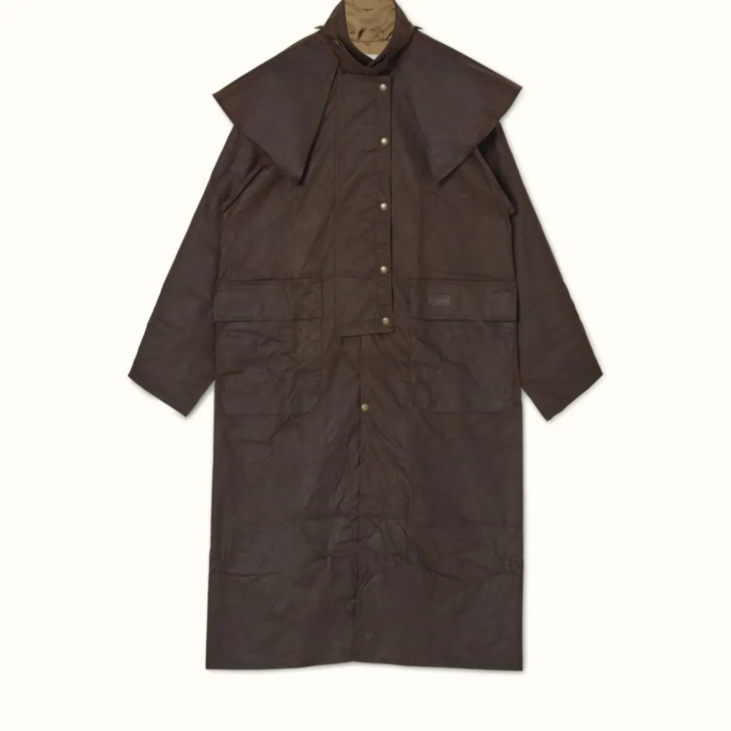 R.M. Williams Droughtbreaker Coat Brown Flash Sale