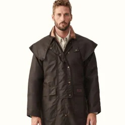 R.M. Williams Droughtbreaker Coat Brown Flash Sale