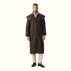 R.M. Williams Droughtbreaker Coat Brown Flash Sale