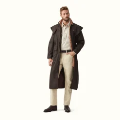 R.M. Williams Droughtbreaker Coat Brown Flash Sale