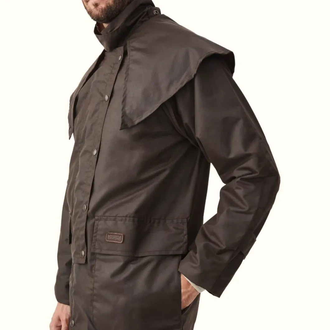 R.M. Williams Droughtbreaker Coat Brown Flash Sale