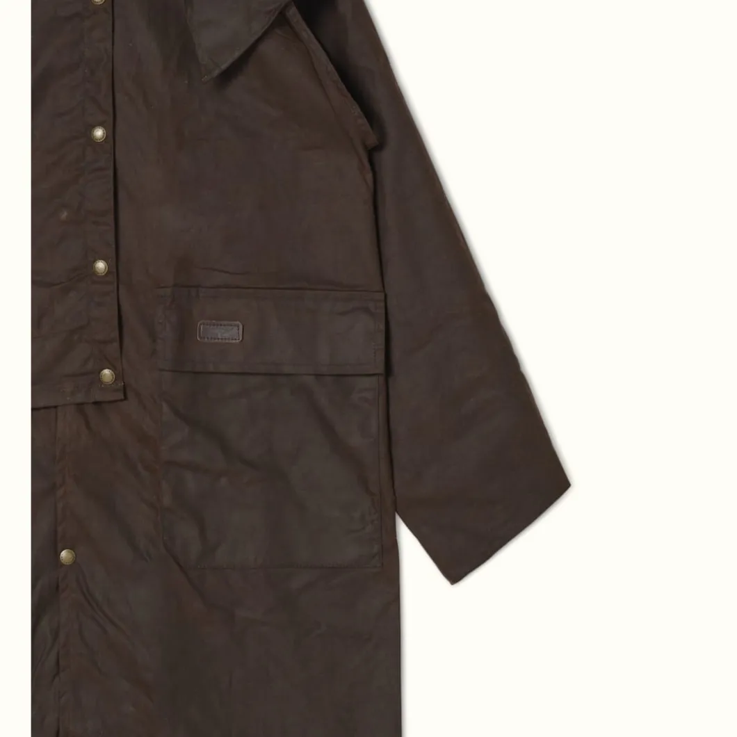 R.M. Williams Droughtbreaker Coat Brown Flash Sale