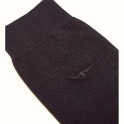R.M. Williams Fine Gauge Cotton Sock Black/Black Best Sale