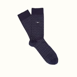 R.M. Williams Fine Gauge Cotton Sock Navy/Grey Cheap