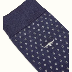 R.M. Williams Fine Gauge Cotton Sock Navy/Grey Cheap