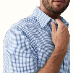 R.M. Williams Hervey Shirt White Blue New