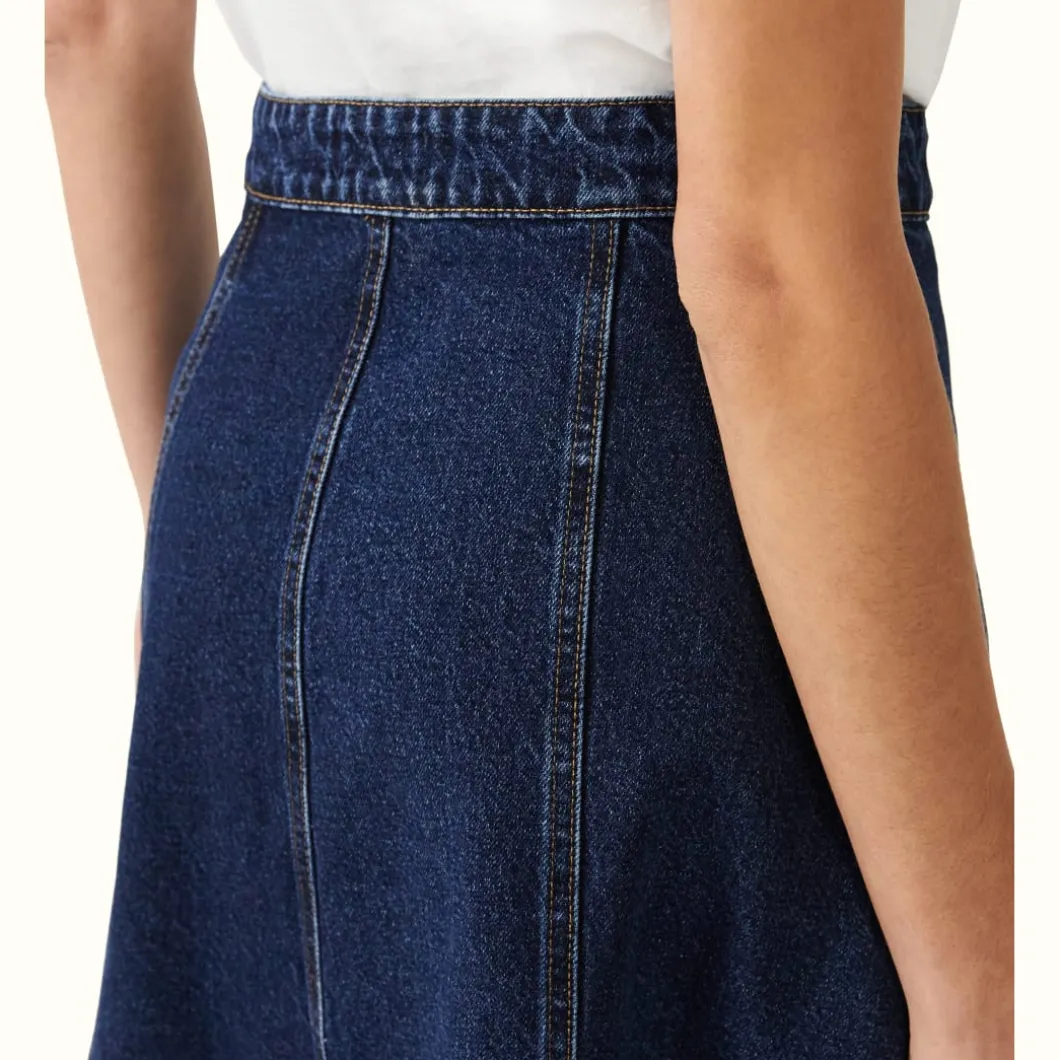 R.M. Williams Hopetoun Skirt Indigo Rinse Wash Sale