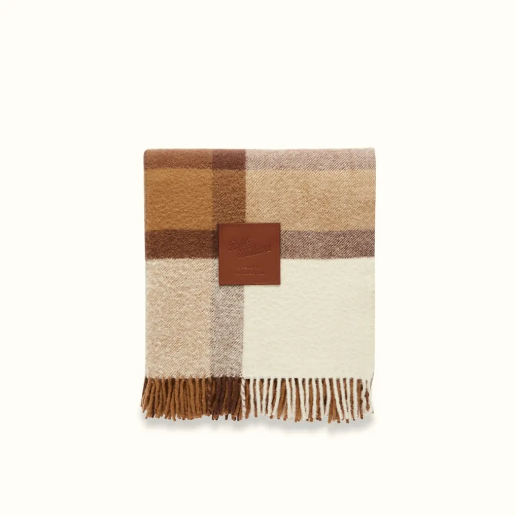 R.M. Williams Horse Checked Blanket Brown Bone Clearance
