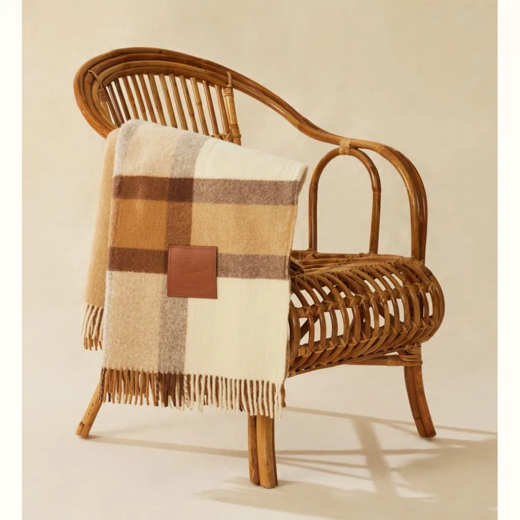 R.M. Williams Horse Checked Blanket Brown Bone Clearance