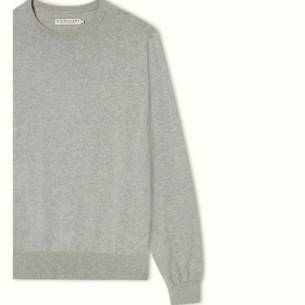 R.M. Williams Howe Sweater Grey Marle Clearance