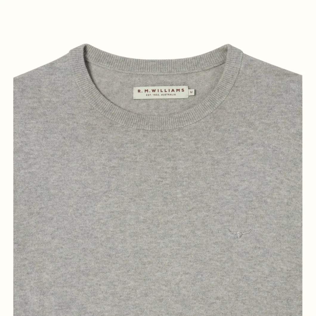 R.M. Williams Howe Sweater Grey Marle Clearance