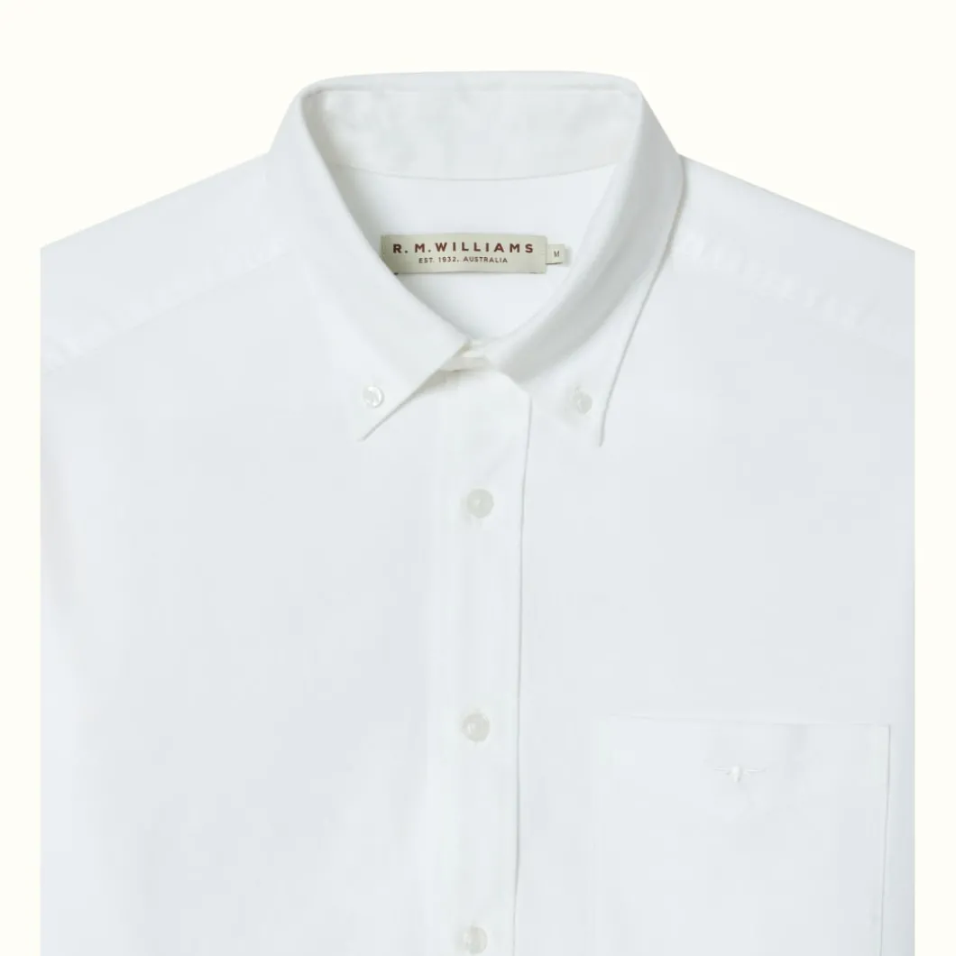R.M. Williams Jervis Button Down Shirt White New