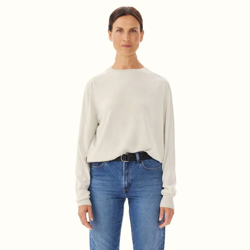R.M. Williams Kilda Crew Sweater Cream Discount