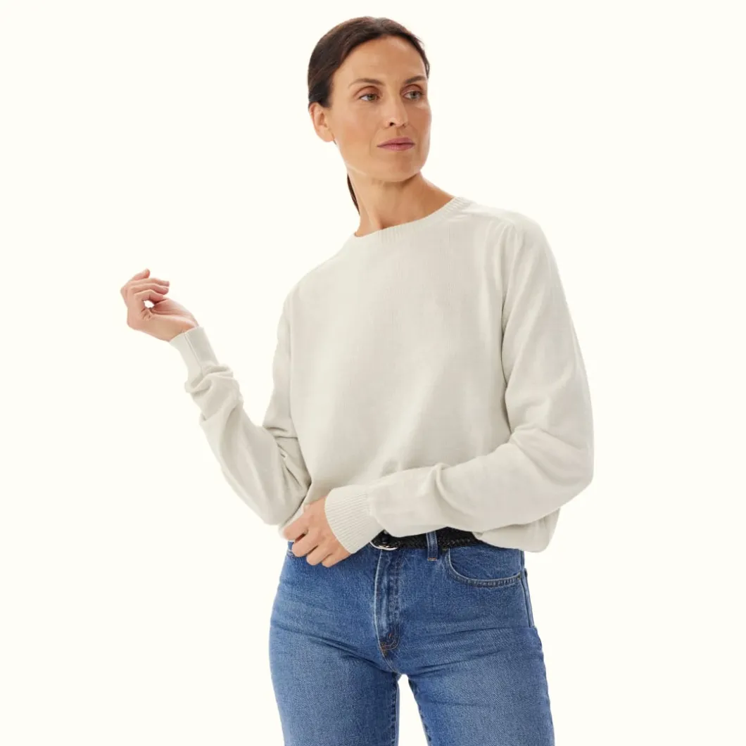R.M. Williams Kilda Crew Sweater Cream Discount