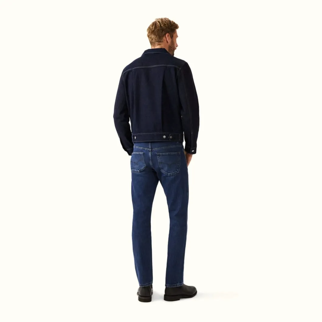 R.M. Williams Kurnell Type 2 Jacket Indigo Rinse Wash Flash Sale