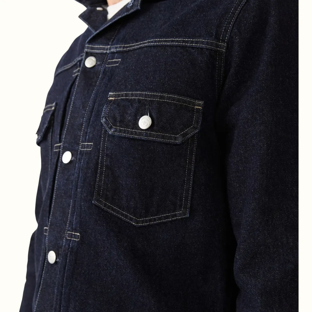R.M. Williams Kurnell Type 2 Jacket Indigo Rinse Wash Flash Sale