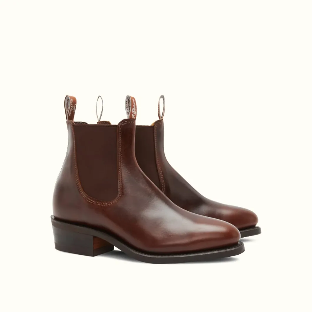 R.M. Williams Lady Yearling Rubber Sole Boot Mid Brown Cheap