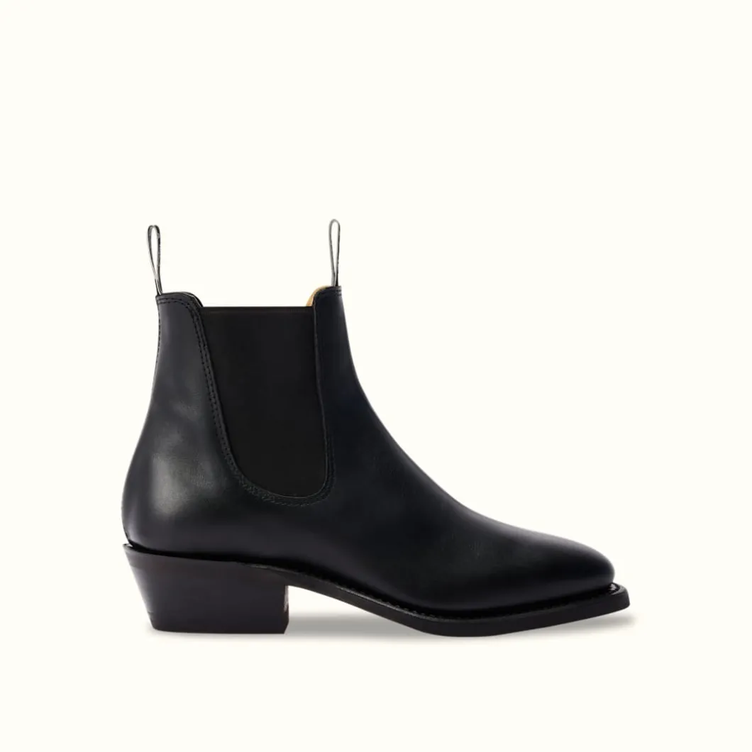 R.M. Williams Lady Yearling Rubber Sole Boot Black Hot