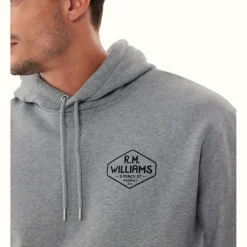 R.M. Williams Majura Hooded Sweatshirt Grey Marle Online
