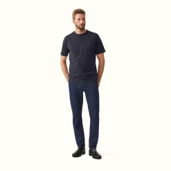 R.M. Williams Parson T-Shirt Navy/Chestnut Best