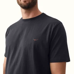 R.M. Williams Parson T-Shirt Navy/Chestnut Best