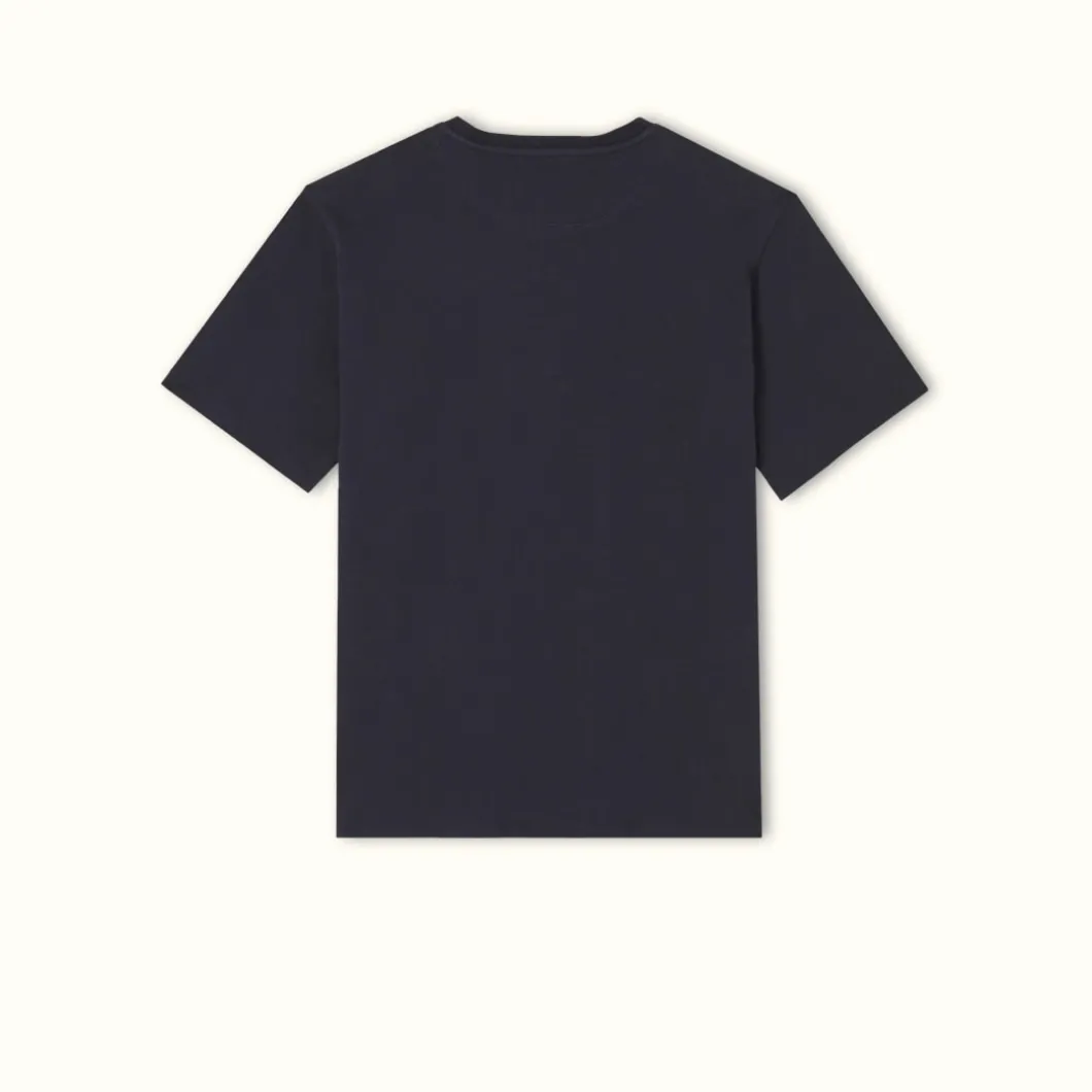 R.M. Williams Parson T-Shirt Navy/Chestnut Best