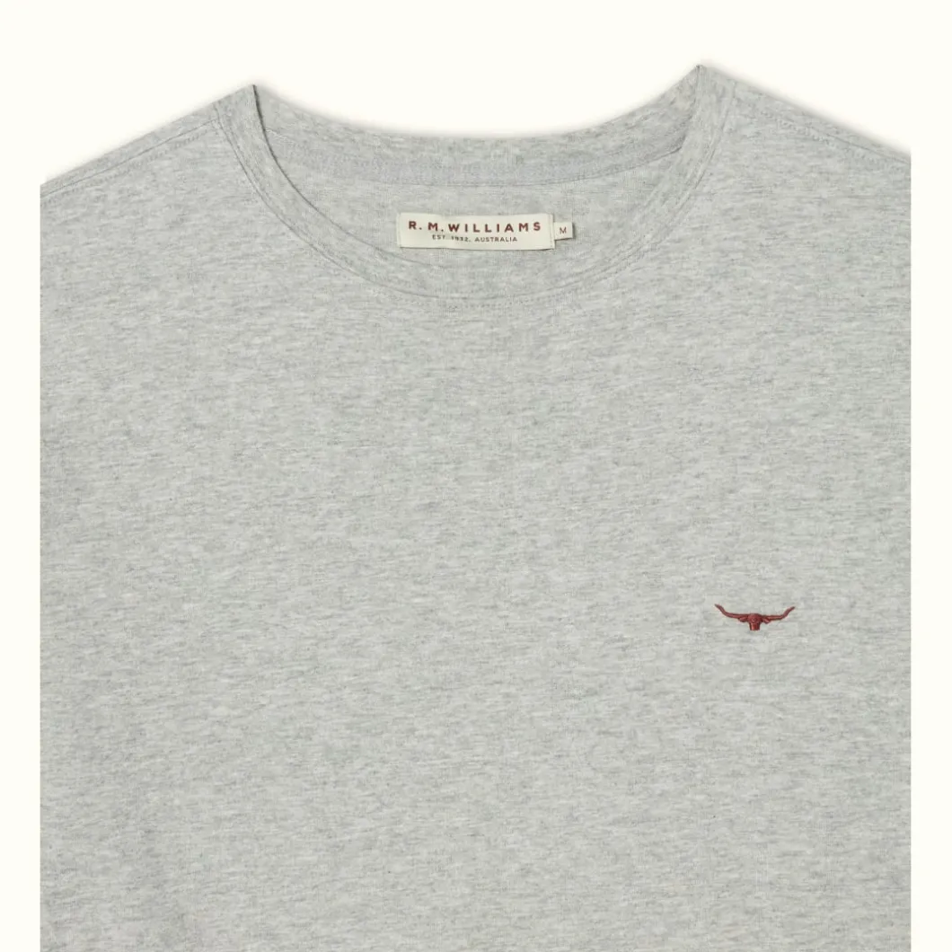 R.M. Williams Parson T-Shirt Grey Marle/Chestnut Outlet