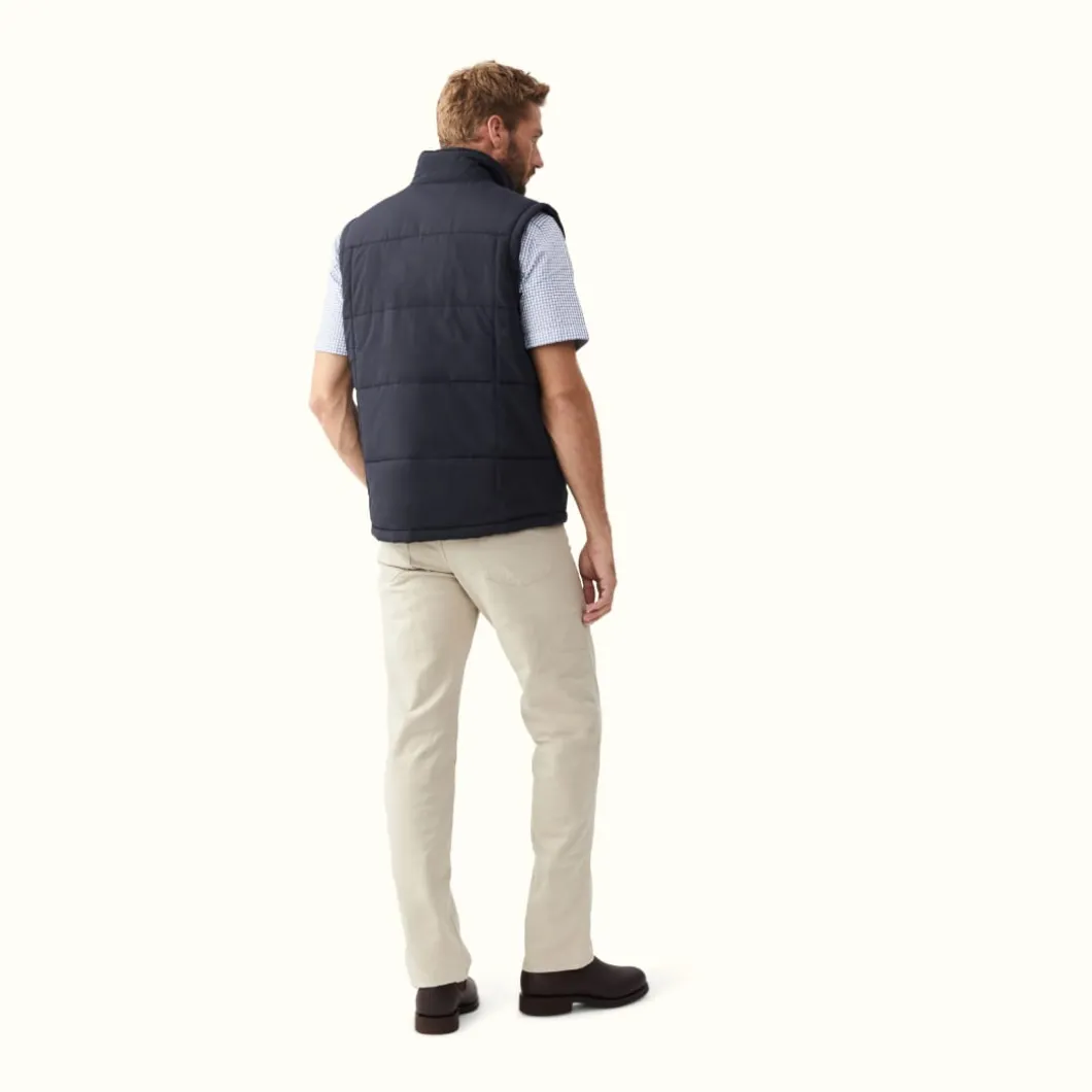 R.M. Williams Patterson Creek Vest Navy Burgundy Best Sale