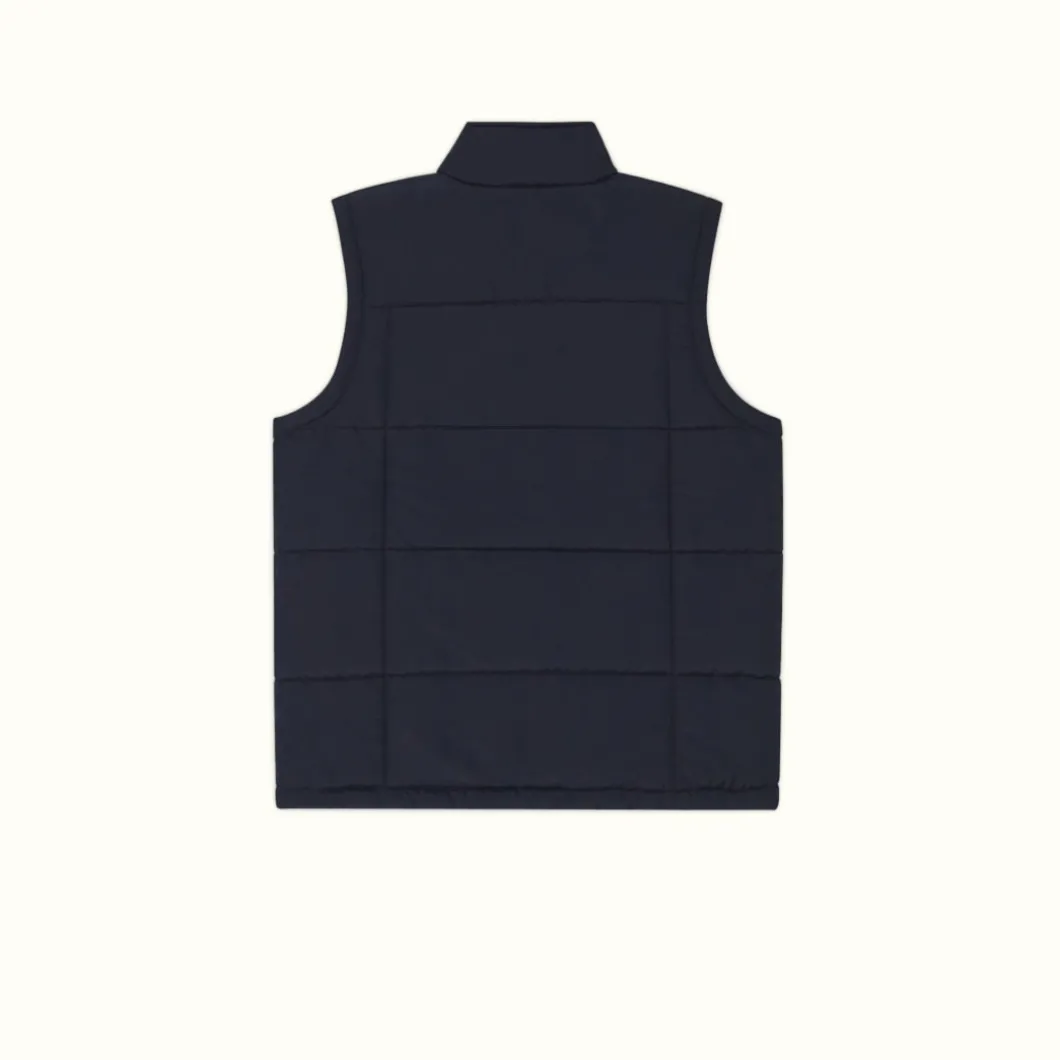 R.M. Williams Patterson Creek Vest Navy Burgundy Best Sale